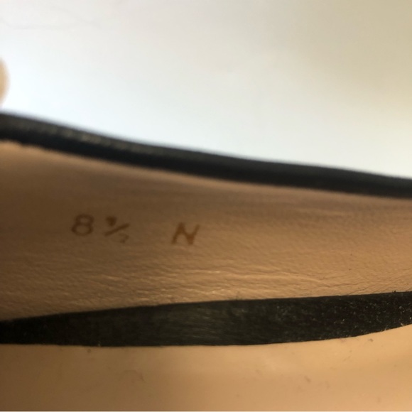 Stuart Weitzman Black Gamma 70 Two Tone Leather Point Toe Heel Pump Size 8.5 - Picture 10 of 11